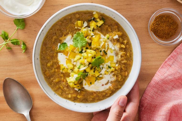 Linsen-Curry mit Mango und Kokos | Lacroix